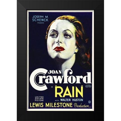 Joan Crawford Black Modern Wood Framed Art Print by Hollywood Photo Archive