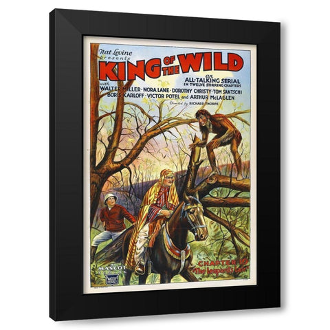 King of the Wild Black Modern Wood Framed Art Print with Double Matting by Hollywood Photo Archive