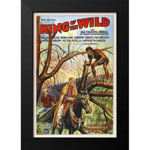 King of the Wild Black Modern Wood Framed Art Print by Hollywood Photo Archive