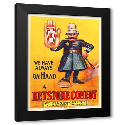 Kops, 1910 Black Modern Wood Framed Art Print by Hollywood Photo Archive