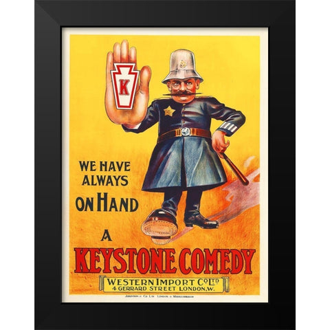 Kops, 1910 Black Modern Wood Framed Art Print by Hollywood Photo Archive