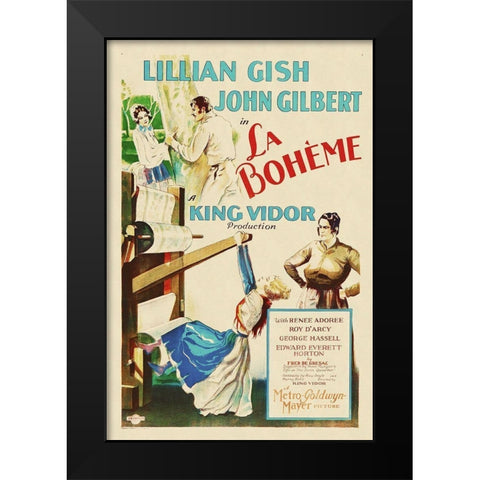 La Boeheme Black Modern Wood Framed Art Print by Hollywood Photo Archive