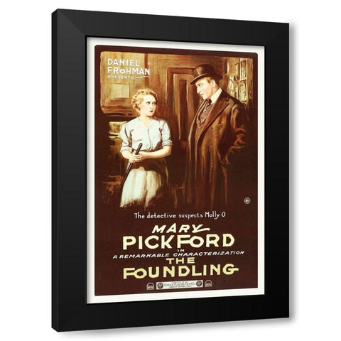 Mary Pickford, The Foundling, 1916 Black Modern Wood Framed Art Print by Hollywood Photo Archive