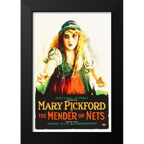 Mender of Nets, 1916 Black Modern Wood Framed Art Print by Hollywood Photo Archive
