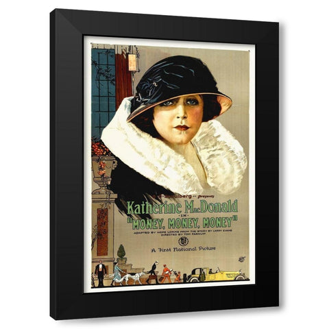 Money Money Money,  1921 Black Modern Wood Framed Art Print with Double Matting by Hollywood Photo Archive