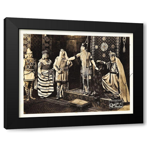 Queen of Sheba Black Modern Wood Framed Art Print by Hollywood Photo Archive