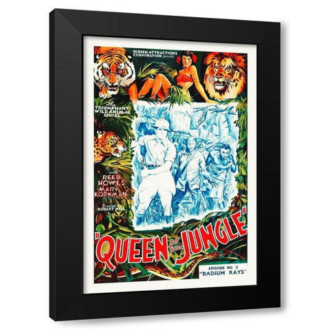 Queen of the Jungle Black Modern Wood Framed Art Print by Hollywood Photo Archive