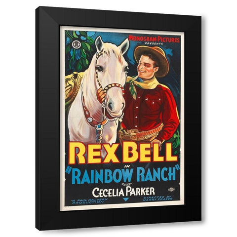 Rainbow Ranch Black Modern Wood Framed Art Print by Hollywood Photo Archive