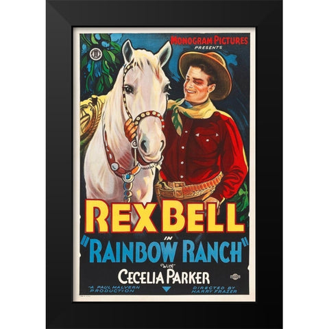 Rainbow Ranch Black Modern Wood Framed Art Print by Hollywood Photo Archive