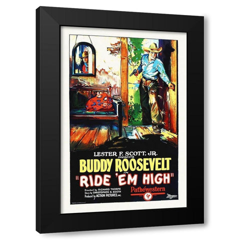 Ride em High Black Modern Wood Framed Art Print with Double Matting by Hollywood Photo Archive