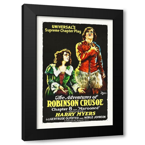 Robinson Crusoe, 1922 Black Modern Wood Framed Art Print with Double Matting by Hollywood Photo Archive
