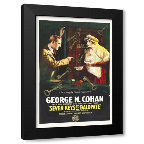 Seven Keys to Baldpate 1917 Black Modern Wood Framed Art Print by Hollywood Photo Archive