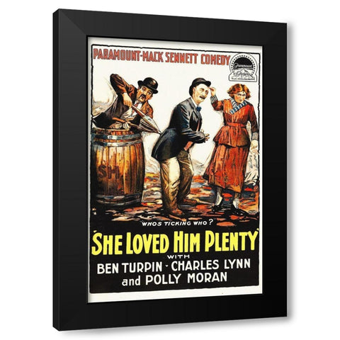 She Loved Him Plenty Black Modern Wood Framed Art Print with Double Matting by Hollywood Photo Archive