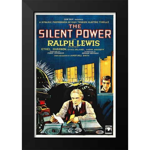 Silent Power Black Modern Wood Framed Art Print by Hollywood Photo Archive