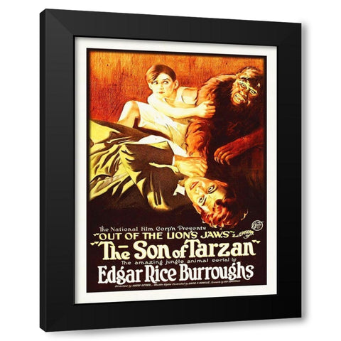 Son of Tarzan Black Modern Wood Framed Art Print by Hollywood Photo Archive