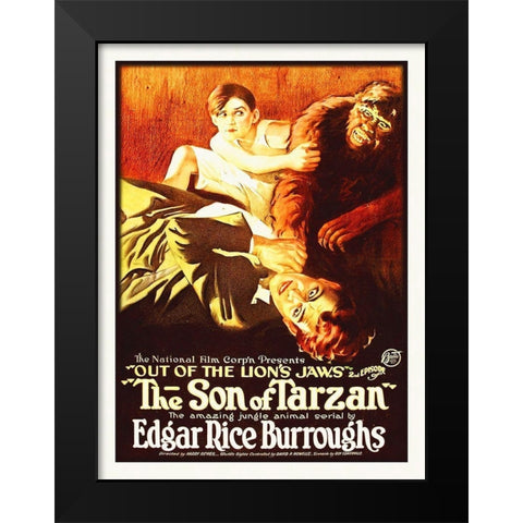 Son of Tarzan Black Modern Wood Framed Art Print by Hollywood Photo Archive