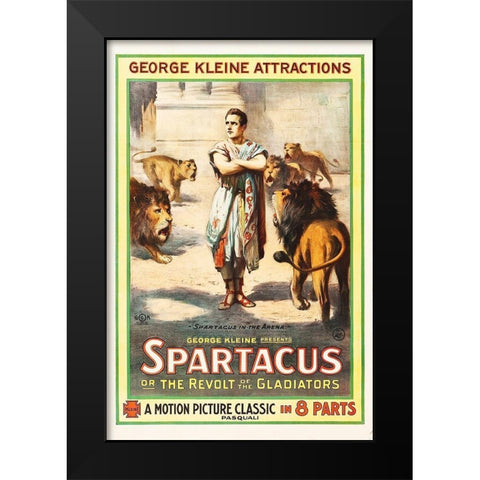 Spartacus, 1914 Black Modern Wood Framed Art Print by Hollywood Photo Archive