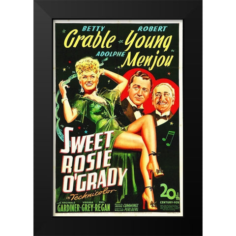 Sweet Rosie O Grady Black Modern Wood Framed Art Print by Hollywood Photo Archive