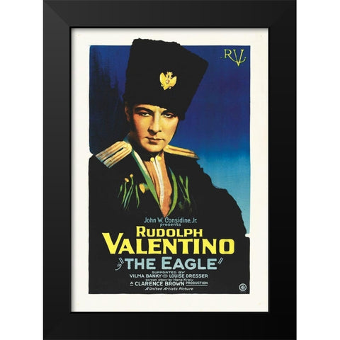 The Eagle, 1920 Black Modern Wood Framed Art Print by Hollywood Photo Archive