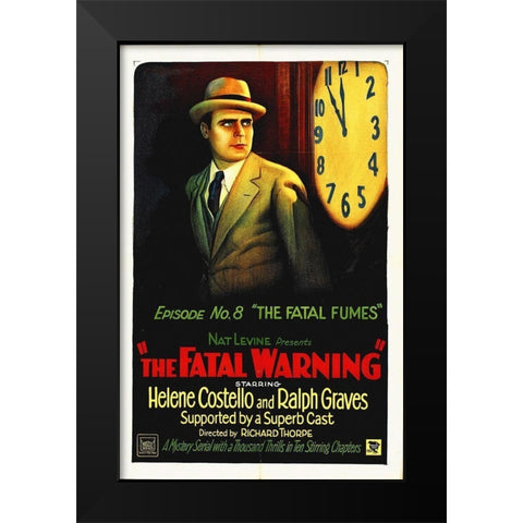 The Fatal Warning Black Modern Wood Framed Art Print by Hollywood Photo Archive