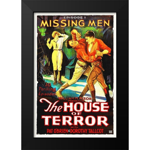 The House of Terror, Missing Men, Ep 1 Pat OBrien Black Modern Wood Framed Art Print by Hollywood Photo Archive