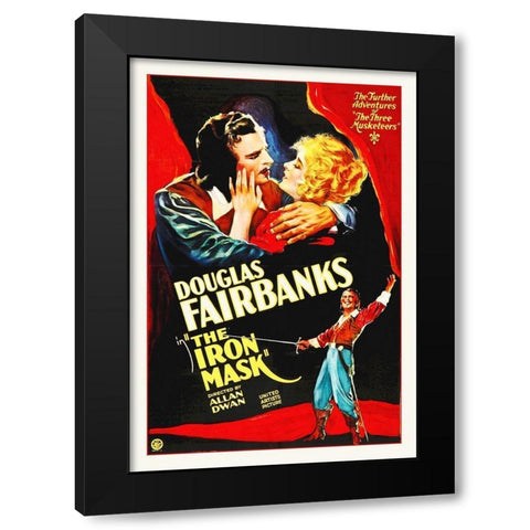 The Iron Mask Black Modern Wood Framed Art Print with Double Matting by Hollywood Photo Archive