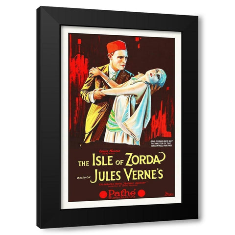 The Isle of Zorda, 1921 Black Modern Wood Framed Art Print with Double Matting by Hollywood Photo Archive