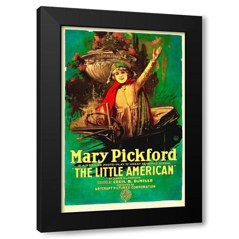 The Little American Black Modern Wood Framed Art Print with Double Matting by Hollywood Photo Archive