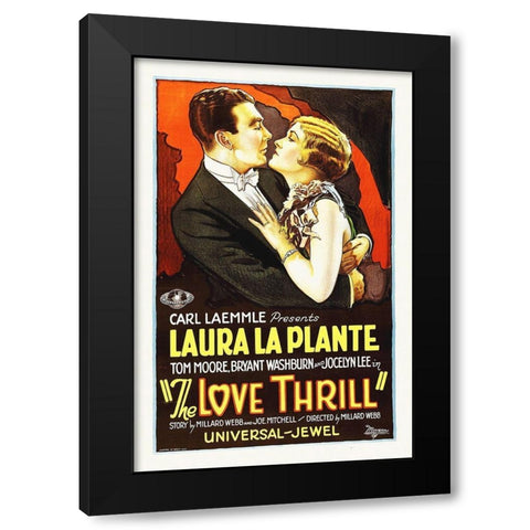 The Love Thrill Black Modern Wood Framed Art Print by Hollywood Photo Archive