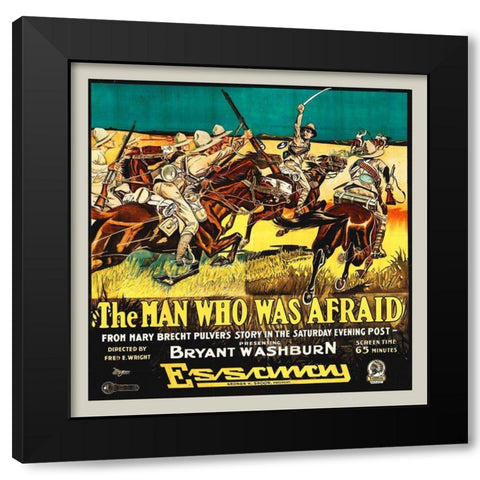 The Man Who Was Afraid Black Modern Wood Framed Art Print by Hollywood Photo Archive