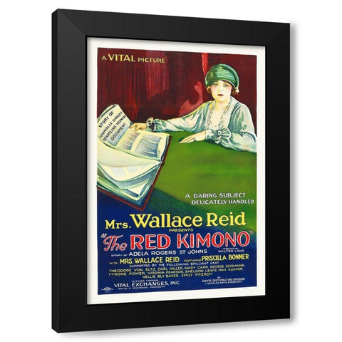 The Red Kimono Black Modern Wood Framed Art Print with Double Matting by Hollywood Photo Archive