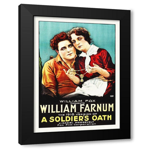 The Soldiers Oath Black Modern Wood Framed Art Print by Hollywood Photo Archive