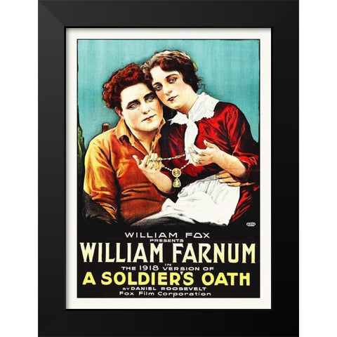 The Soldiers Oath Black Modern Wood Framed Art Print by Hollywood Photo Archive