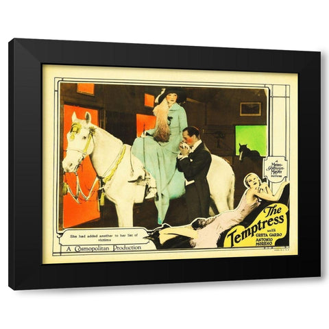 The Temptress Black Modern Wood Framed Art Print by Hollywood Photo Archive