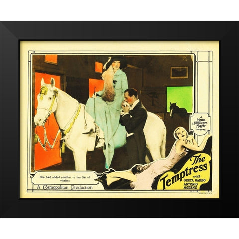 The Temptress Black Modern Wood Framed Art Print by Hollywood Photo Archive