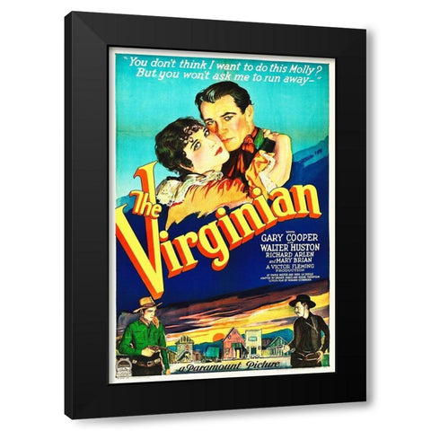 The Virginian Black Modern Wood Framed Art Print by Hollywood Photo Archive