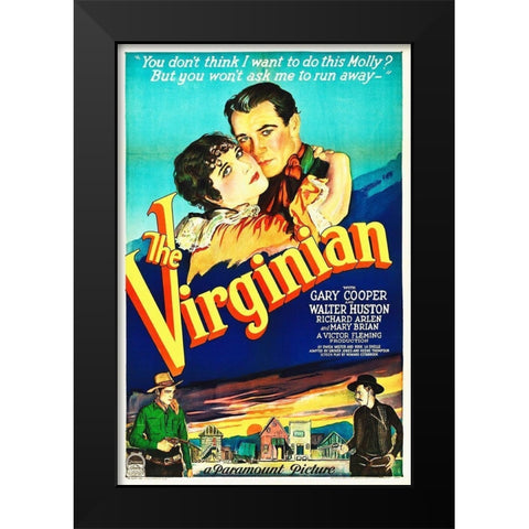 The Virginian Black Modern Wood Framed Art Print by Hollywood Photo Archive