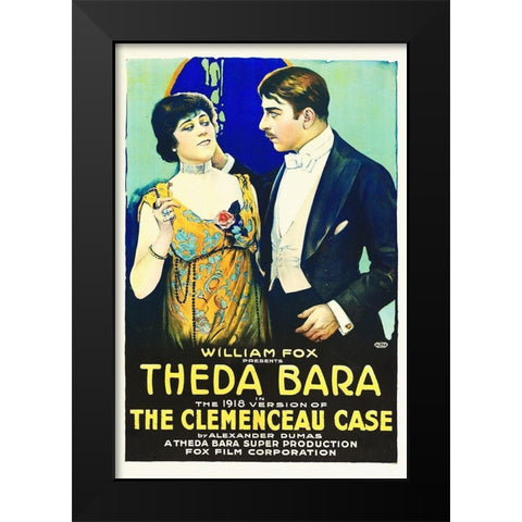 Theda Bara, Clemenceuax Black Modern Wood Framed Art Print by Hollywood Photo Archive