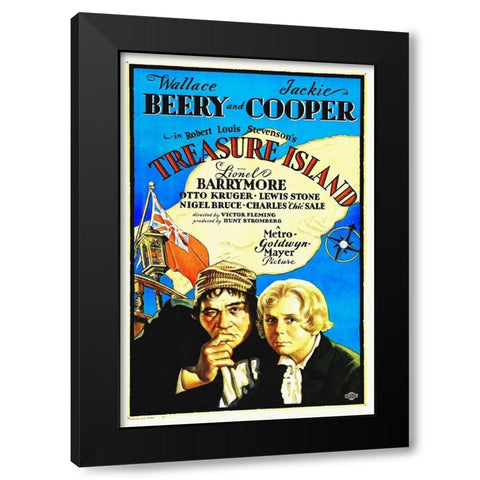 Treasure Island Black Modern Wood Framed Art Print by Hollywood Photo Archive