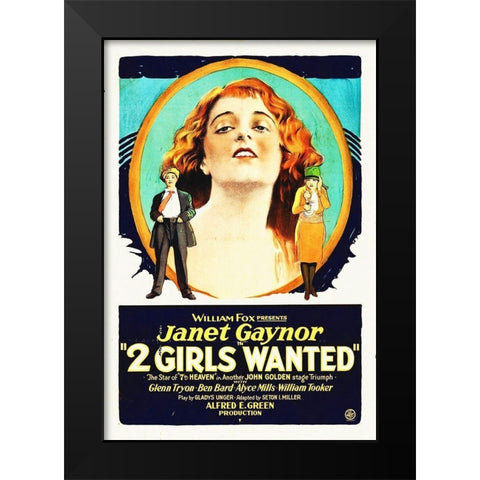 Two Girls Wanted Black Modern Wood Framed Art Print by Hollywood Photo Archive