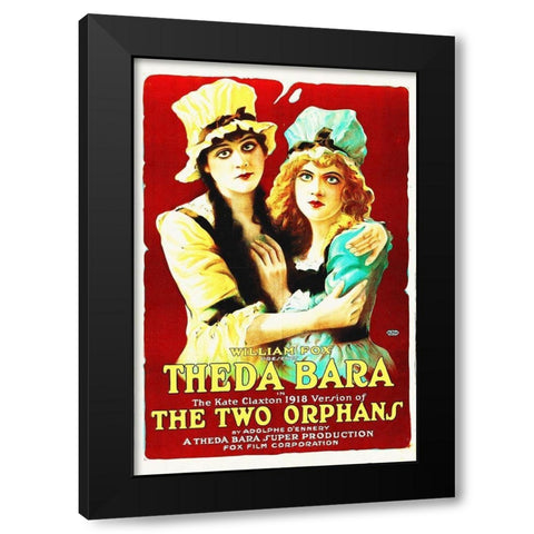 Two Orphans Black Modern Wood Framed Art Print with Double Matting by Hollywood Photo Archive