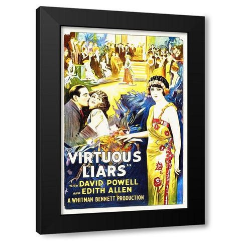 Virtuous Liars Black Modern Wood Framed Art Print by Hollywood Photo Archive