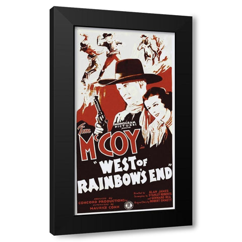 West of Rainbows End Black Modern Wood Framed Art Print with Double Matting by Hollywood Photo Archive