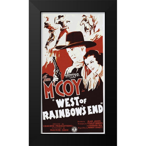 West of Rainbows End Black Modern Wood Framed Art Print by Hollywood Photo Archive