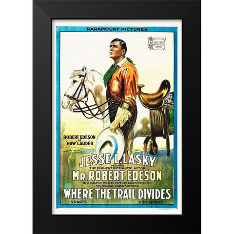 Where The Trail Divides Black Modern Wood Framed Art Print by Hollywood Photo Archive