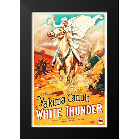 White Thunder Black Modern Wood Framed Art Print by Hollywood Photo Archive