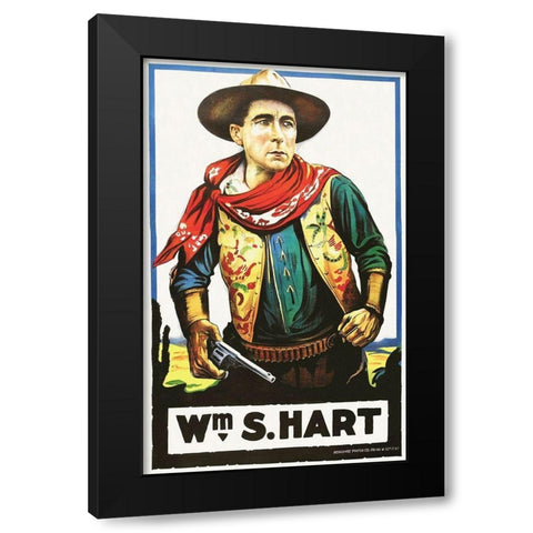 Wm S Hart Black Modern Wood Framed Art Print with Double Matting by Hollywood Photo Archive