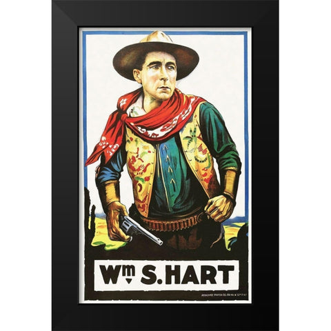 Wm S Hart Black Modern Wood Framed Art Print by Hollywood Photo Archive