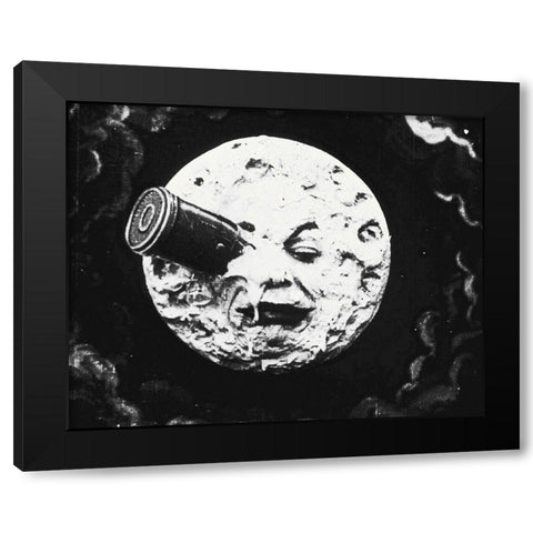 A Trip To The Moon - Landing Black Modern Wood Framed Art Print with Double Matting by Hollywood Photo Archive