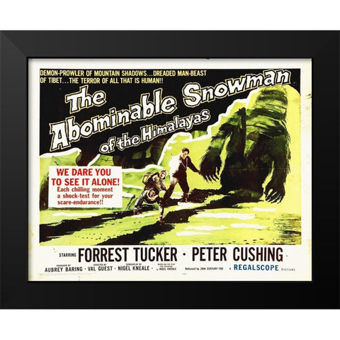 Abominable Snowman Black Modern Wood Framed Art Print by Hollywood Photo Archive